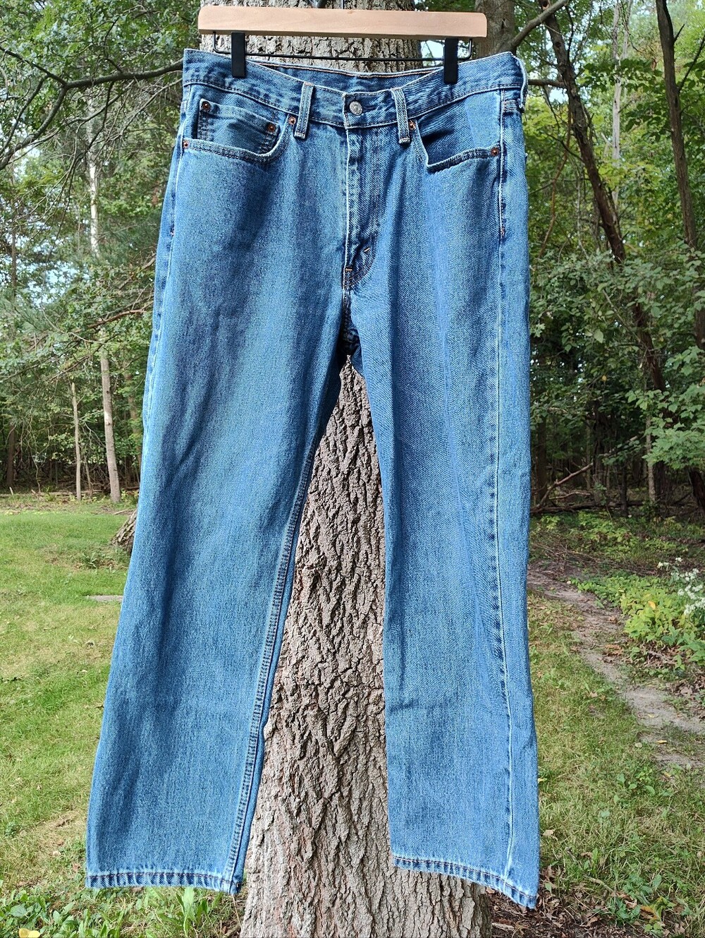 Levi’s 550 Men’s Blue Jeans 34x30 Relaxed Fit Medium Wash 100% Cotton Denim